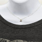 Tiny Silver Initial Necklace with Birthstone Crystal