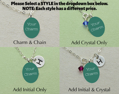 Ballet Slippers Charm Necklace in Sterling Silver - Cloverleaf Jewelry
