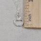 Apple Charm Necklace in Sterling Silver, Add Initial or Birthstone