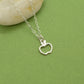 Apple Charm Necklace in Sterling Silver, Add Initial or Birthstone
