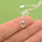 Apple Charm Necklace in Sterling Silver, Add Initial or Birthstone