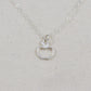 Apple Charm Necklace in Sterling Silver, Add Initial or Birthstone