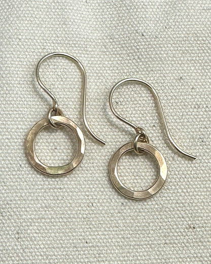 Joy Circle Gold Earrings - Cloverleaf Jewelry