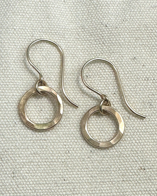 Joy Circle Gold Earrings - Cloverleaf Jewelry
