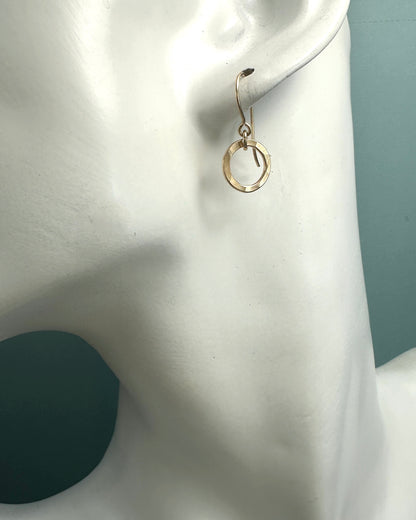 Joy Circle Gold Earrings - Cloverleaf Jewelry