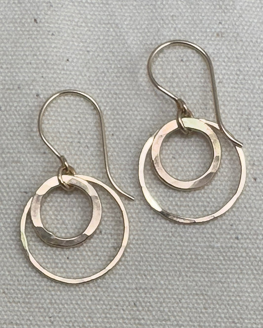 Joy Gold Double Circle Earrings