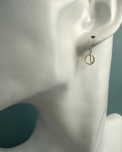 Joy Tiny Circle Gold Earrings - Cloverleaf Jewelry
