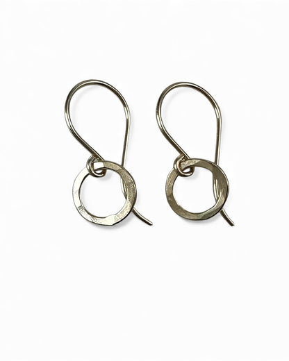 Joy Tiny Circle Gold Earrings - Cloverleaf Jewelry