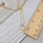 Joy Tiny Gold Hammered Circle Necklace