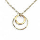 Joy Double Gold Hammered Circle Necklace