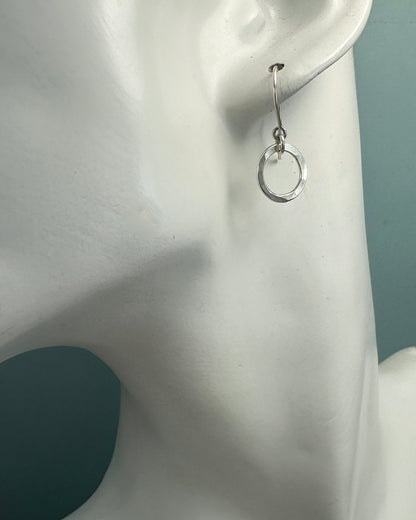 Joy Circle Silver Earrings - Cloverleaf Jewelry