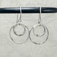 Joy Silver Double Circle Earrings
