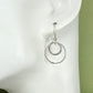 Joy Silver Double Circle Earrings
