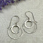 Joy Silver Double Circle Earrings