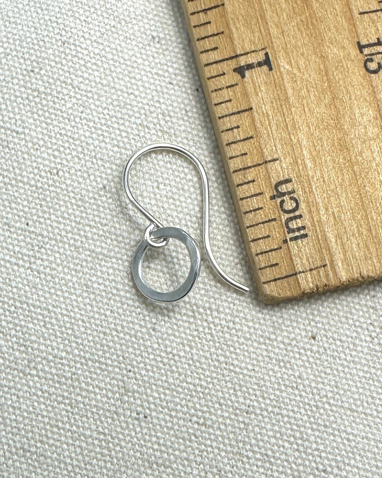 Joy Tiny Circle Silver Earrings