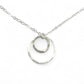 Joy Double Circles Silver Hammered Necklace