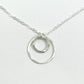 Joy Double Circles Silver Hammered Necklace