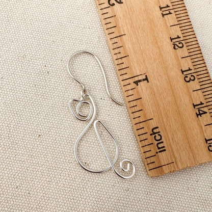 Kitschy Cats Silver Earrings - Cloverleaf Jewelry