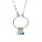 Lyre Birthstone Necklace in Silver - Cloverleaf Jewelry