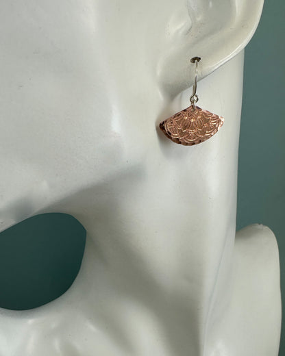 Fanfare Copper and Silver Earrings - Cloverleaf Jewelry