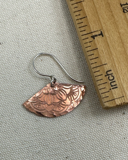 Fanfare Copper and Silver Earrings - Cloverleaf Jewelry