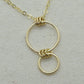 Nexus Gold Vertical Linked Circle Necklace