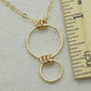 Nexus Gold Vertical Linked Circle Necklace