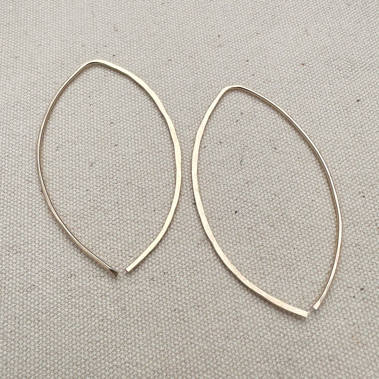 Petals Gold Open Hoop Earrings