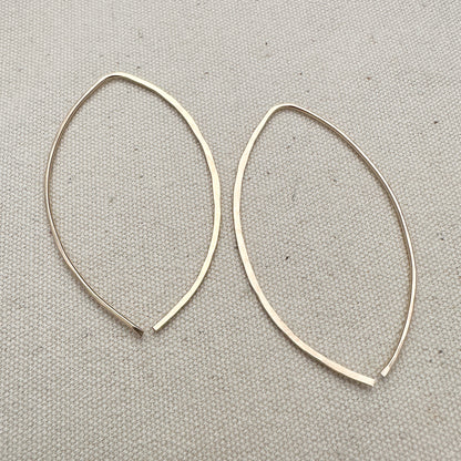 Petals Gold Open Hoop Earrings - Cloverleaf Jewelry