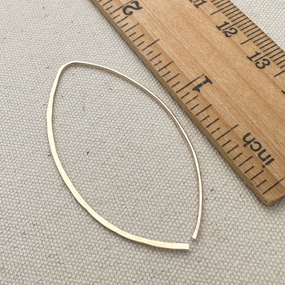 Petals Gold Open Hoop Earrings - Cloverleaf Jewelry