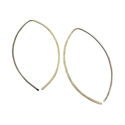 Petals Gold Open Hoop Earrings - Cloverleaf Jewelry