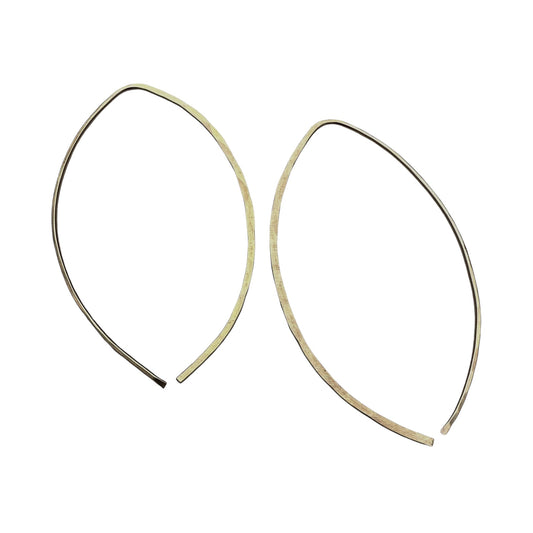 Petals Gold Open Hoop Earrings