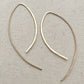 Petals Gold Open Hoop Asymmetrical Earrings