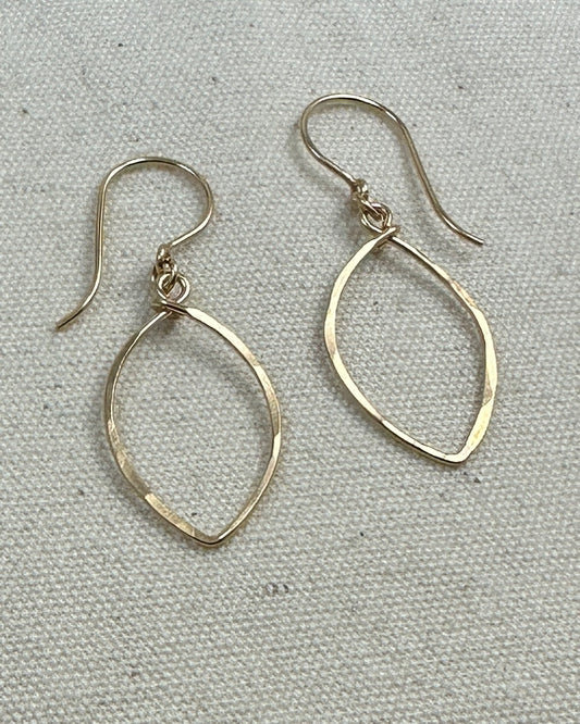 Petals Small Gold Earrings - Cloverleaf Jewelry