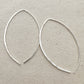 Petals Silver Open Hoop Earrings