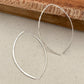 Petals Silver Open Hoop Earrings