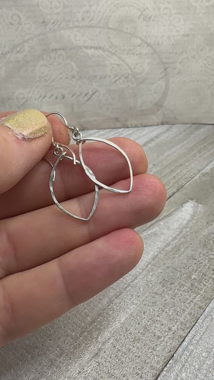 Petals Small Silver Earrings