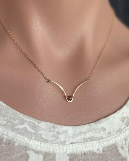 Soul Gold Gemstone Necklace - Cloverleaf Jewelry