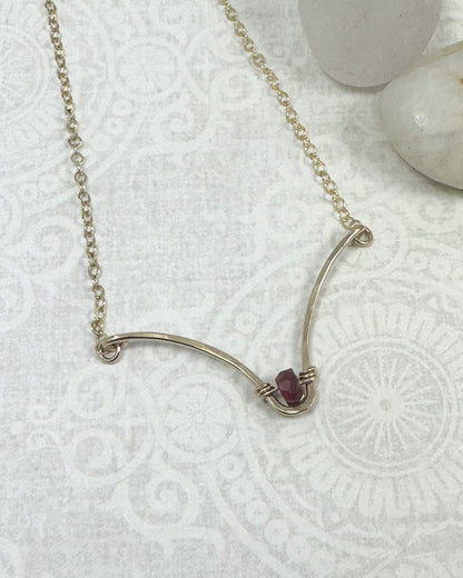 Soul Gold Gemstone Necklace - Cloverleaf Jewelry