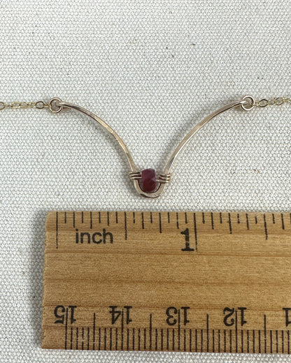 Soul Gold Gemstone Necklace - Cloverleaf Jewelry