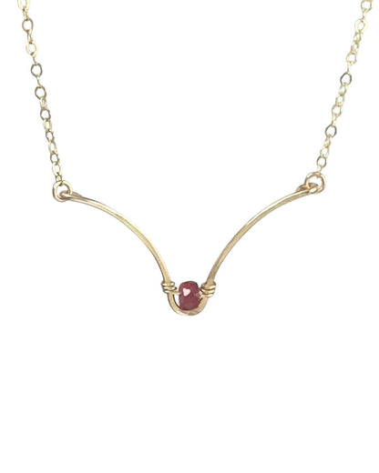 Soul Gold Gemstone Necklace - Cloverleaf Jewelry