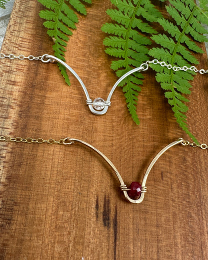Soul Gold Gemstone Necklace - Cloverleaf Jewelry