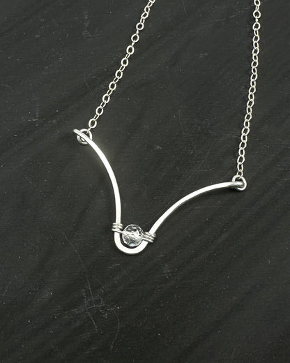 Soul Silver Gemstone Necklace - Cloverleaf Jewelry
