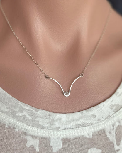 Soul Silver Gemstone Necklace - Cloverleaf Jewelry