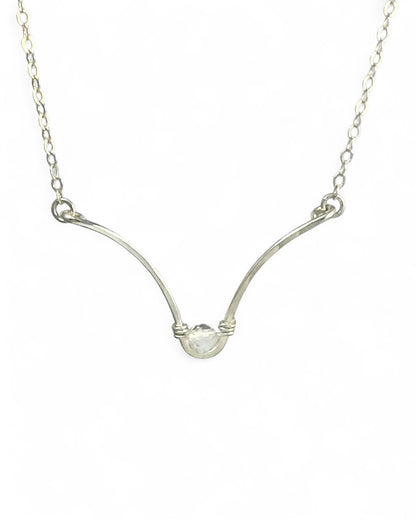Soul Silver Gemstone Necklace - Cloverleaf Jewelry