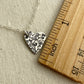 Swirly Heart Silver Necklace