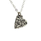 Swirly Heart Silver Necklace