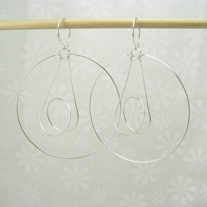 Tesla Silver Earrings - Cloverleaf Jewelry