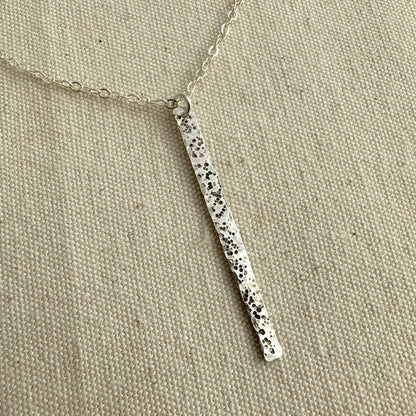 Wayfarer Silver Long Pendant Necklace - Cloverleaf Jewelry