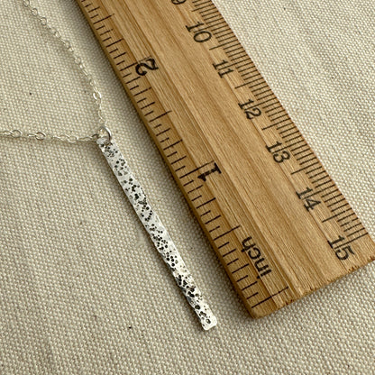 Wayfarer Silver Long Pendant Necklace - Cloverleaf Jewelry
